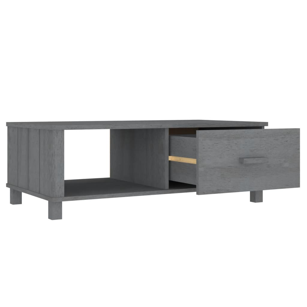 Salontafel HAMAR 100x55x35 cm massief grenenhout donkergrijs is nu te koop bij PeponiXL, paradijselijk wonen!