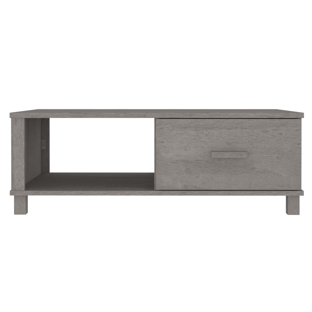 Salontafel HAMAR 100x55x35 cm massief grenenhout lichtgrijs is nu te koop bij PeponiXL, paradijselijk wonen!