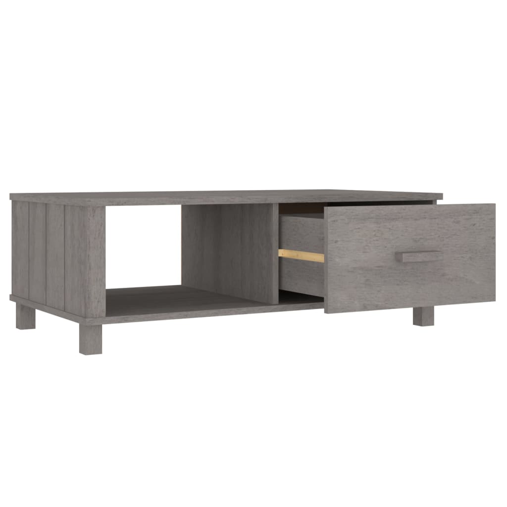 Salontafel HAMAR 100x55x35 cm massief grenenhout lichtgrijs is nu te koop bij PeponiXL, paradijselijk wonen!