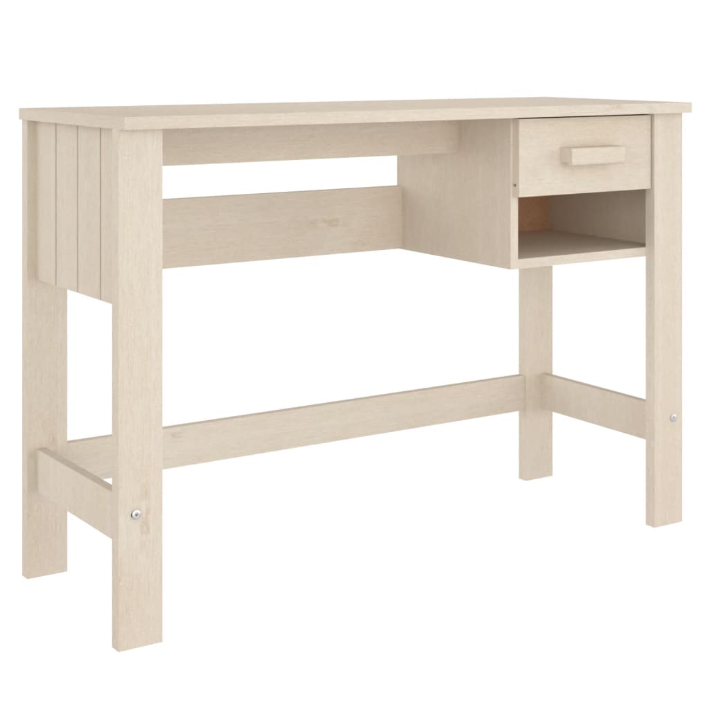 Bureau HAMAR 110x40x75 cm massief grenenhout honingbruin is nu te koop bij PeponiXL, paradijselijk wonen!