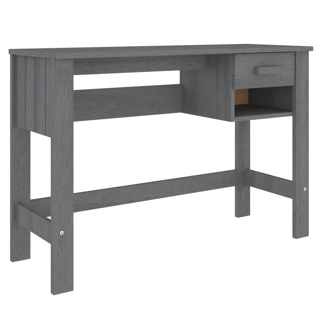 Bureau HAMAR 110x40x75 cm massief grenenhout donkergrijs is nu te koop bij PeponiXL, paradijselijk wonen!