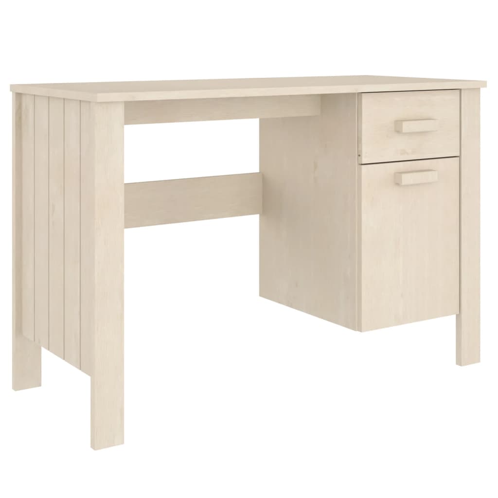 Bureau HAMAR 113x50x75 cm massief grenenhout honingbruin is nu te koop bij PeponiXL, paradijselijk wonen!