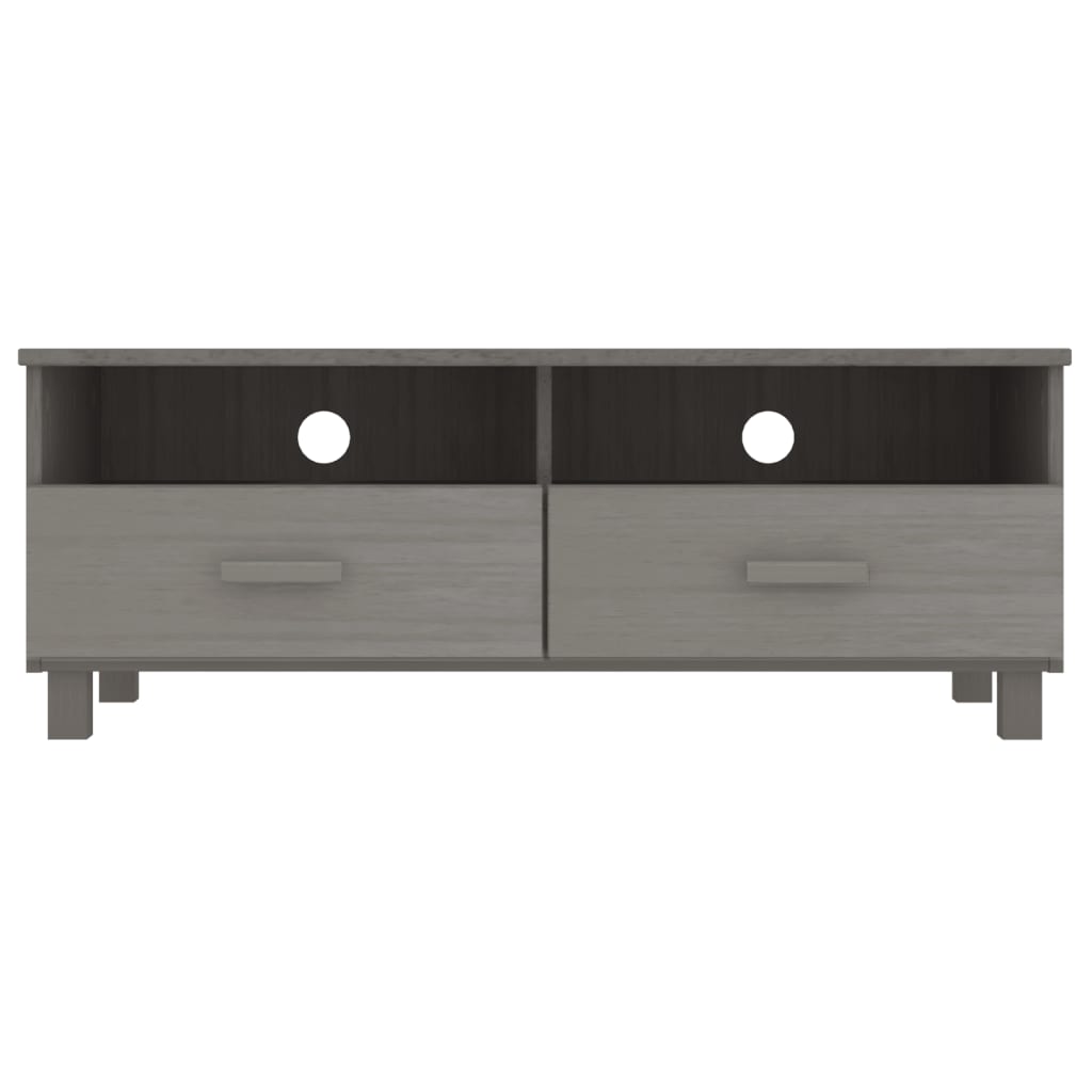 Tv-meubel HAMAR 106x40x40 cm massief grenenhout lichtgrijs is nu te koop bij PeponiXL, paradijselijk wonen!