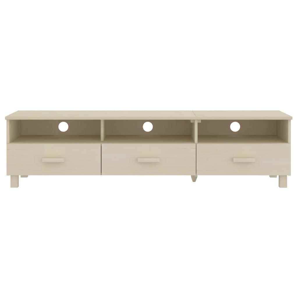 Tv-meubel HAMAR 158x40x40 cm massief grenenhout honingbruin is nu te koop bij PeponiXL, paradijselijk wonen!