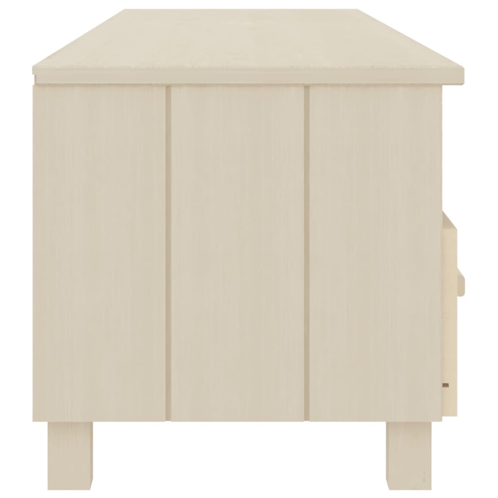 Tv-meubel HAMAR 158x40x40 cm massief grenenhout honingbruin is nu te koop bij PeponiXL, paradijselijk wonen!