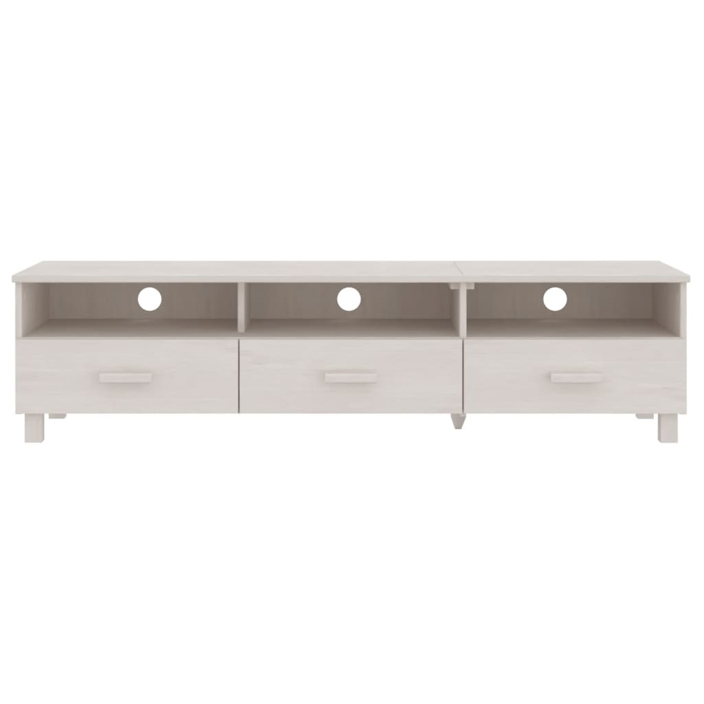 Tv-meubel HAMAR 158x40x40 cm massief grenenhout wit is nu te koop bij PeponiXL, paradijselijk wonen!