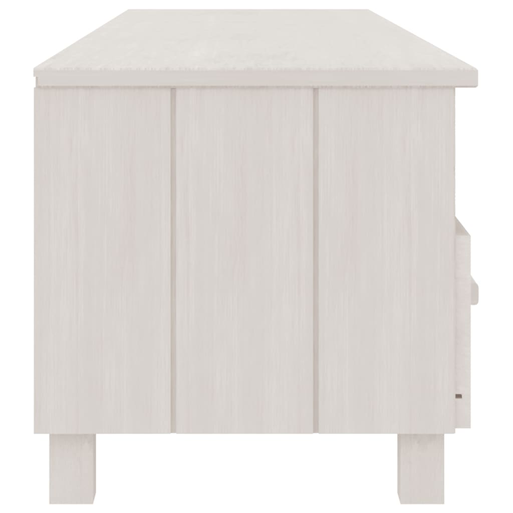 Tv-meubel HAMAR 158x40x40 cm massief grenenhout wit is nu te koop bij PeponiXL, paradijselijk wonen!