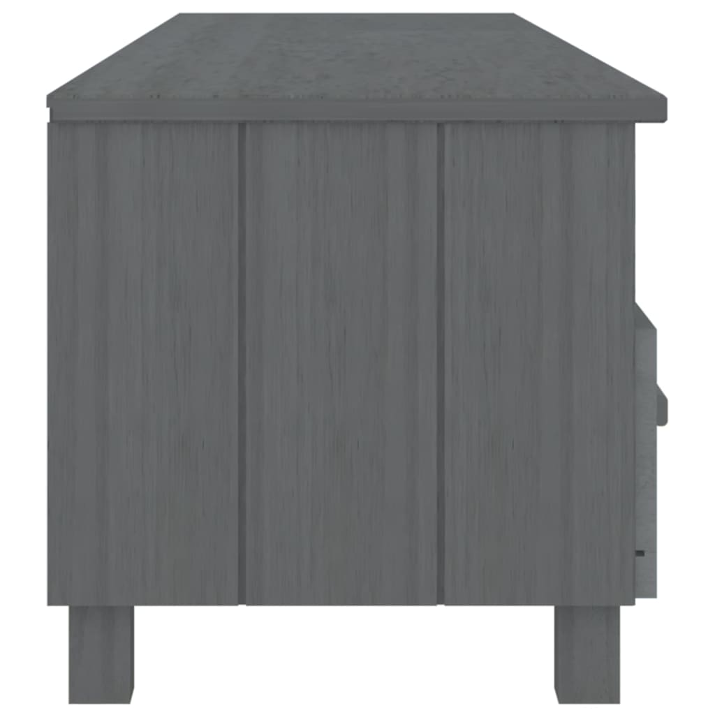 Tv-meubel HAMAR 158x40x40 cm massief grenenhout donkergrijs is nu te koop bij PeponiXL, paradijselijk wonen!