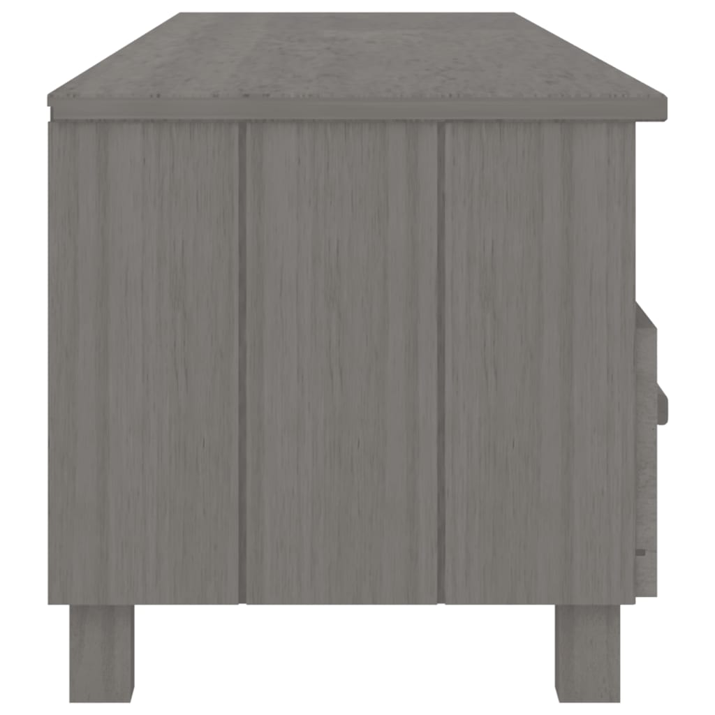 Tv-meubel HAMAR 158x40x40 cm massief grenenhout lichtgrijs is nu te koop bij PeponiXL, paradijselijk wonen!