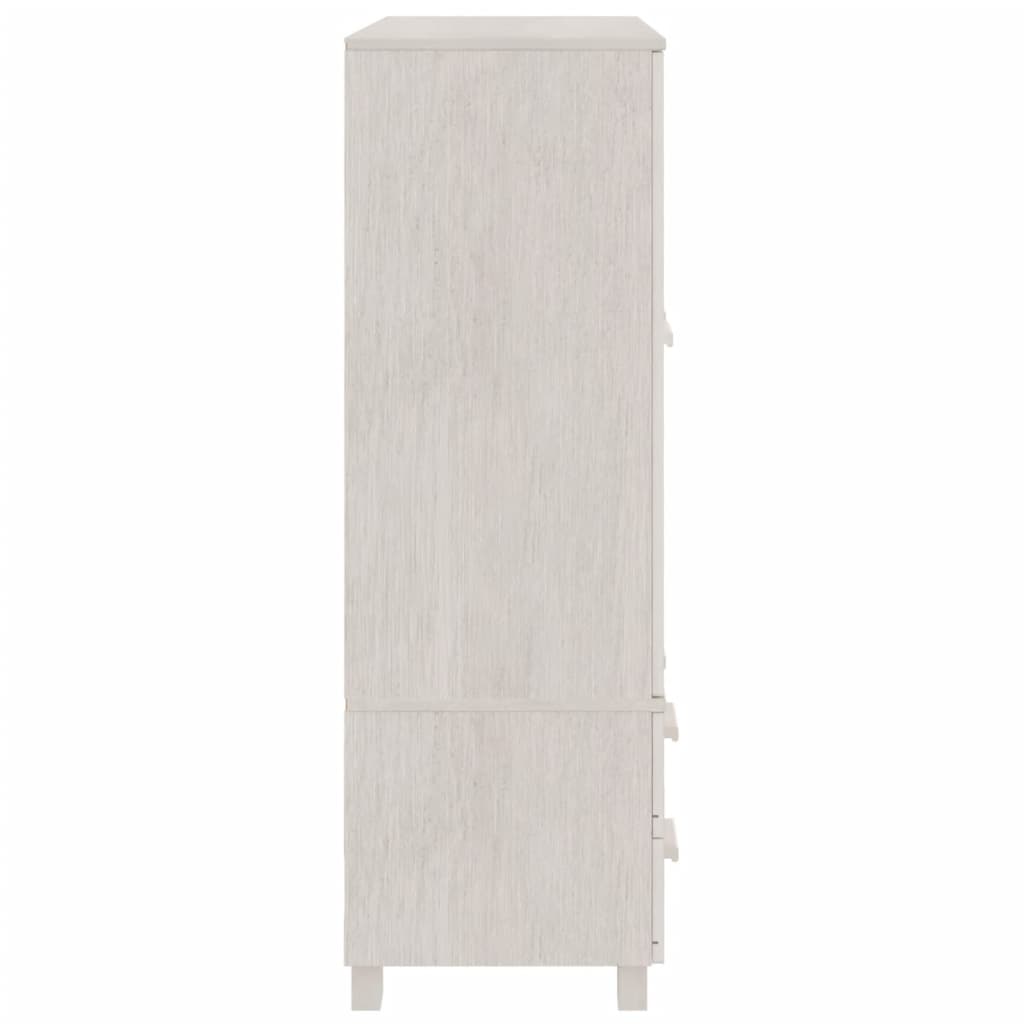 Kledingkast HAMAR 99x45x137 cm massief grenenhout wit is nu te koop bij PeponiXL, paradijselijk wonen!