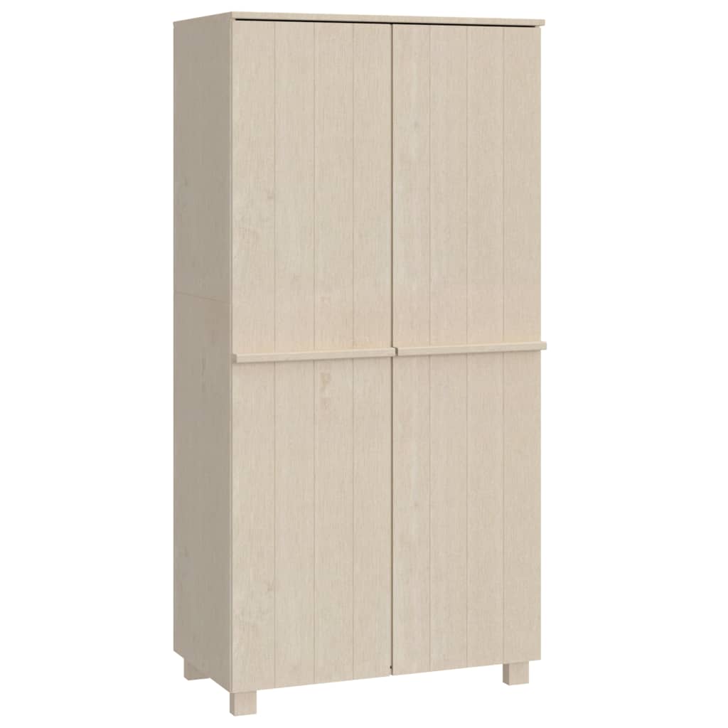 Kledingkast HAMAR 89x50x180 cm massief grenenhout honingbruin is nu te koop bij PeponiXL, paradijselijk wonen!