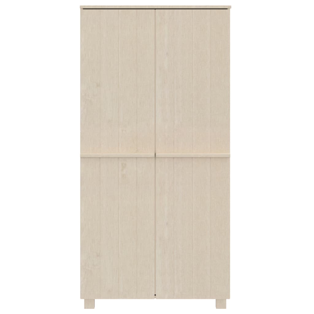 Kledingkast HAMAR 89x50x180 cm massief grenenhout honingbruin is nu te koop bij PeponiXL, paradijselijk wonen!