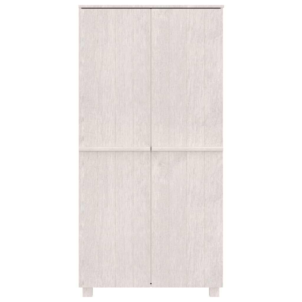 Kledingkast HAMAR 89x50x180 cm massief grenenhout wit is nu te koop bij PeponiXL, paradijselijk wonen!