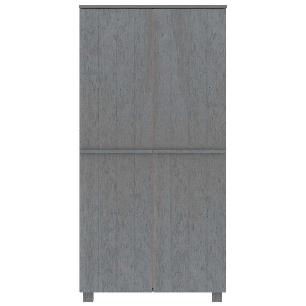 Kledingkast HAMAR 89x50x180 cm massief grenenhout donkergrijs is nu te koop bij PeponiXL, paradijselijk wonen!