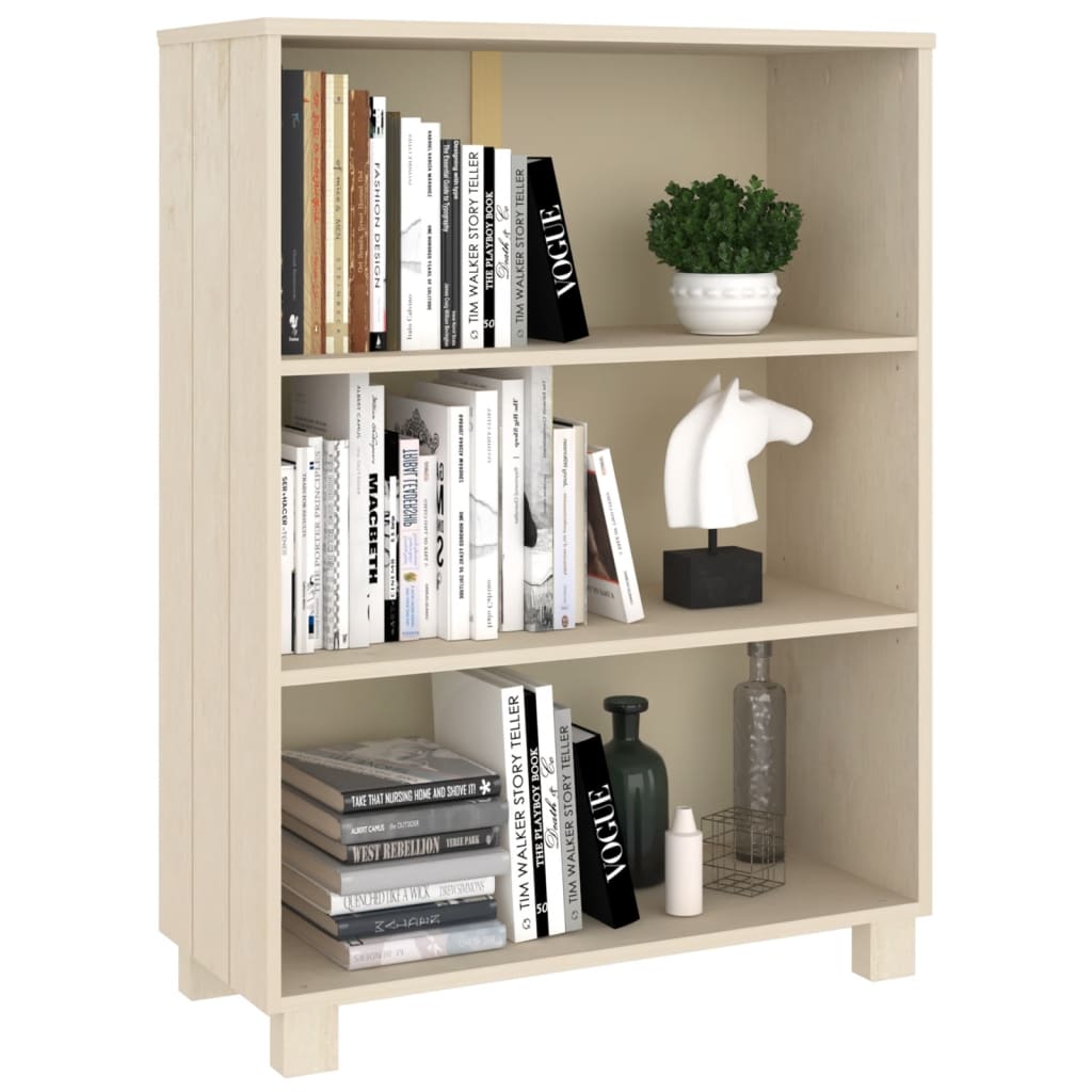 Boekenkast HAMAR 85x35x112 cm massief grenenhout honingbruin is nu te koop bij PeponiXL, paradijselijk wonen!