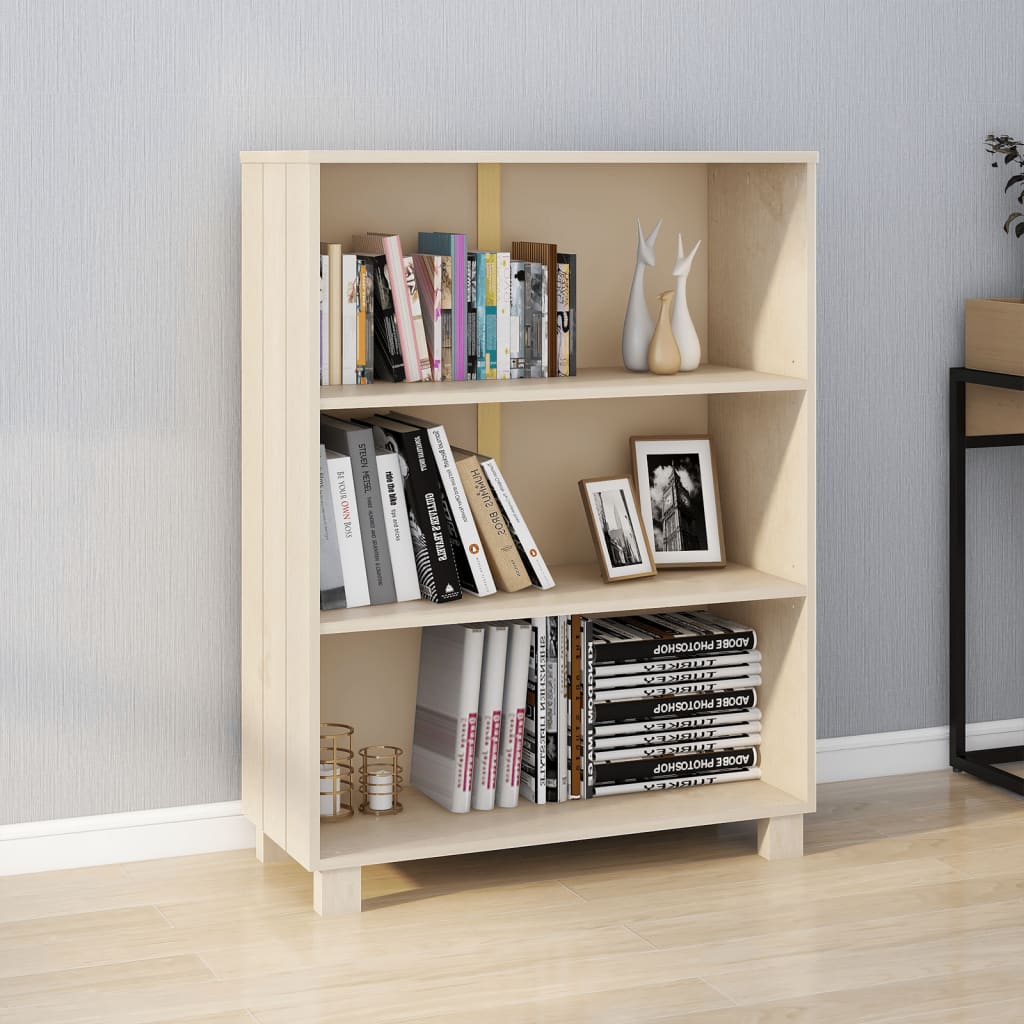 Boekenkast HAMAR 85x35x112 cm massief grenenhout honingbruin is nu te koop bij PeponiXL, paradijselijk wonen!