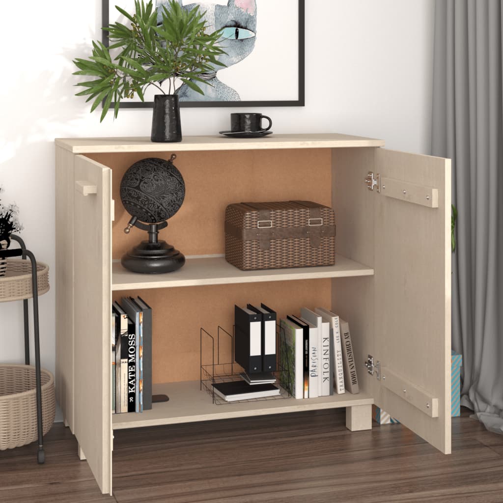 Dressoir HAMAR 85x35x80 cm massief grenenhout honingbruin is nu te koop bij PeponiXL, paradijselijk wonen!