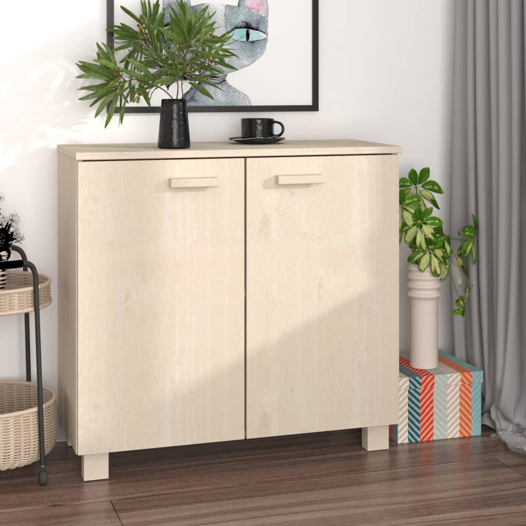 Dressoir HAMAR 85x35x80 cm massief grenenhout honingbruin is nu te koop bij PeponiXL, paradijselijk wonen!