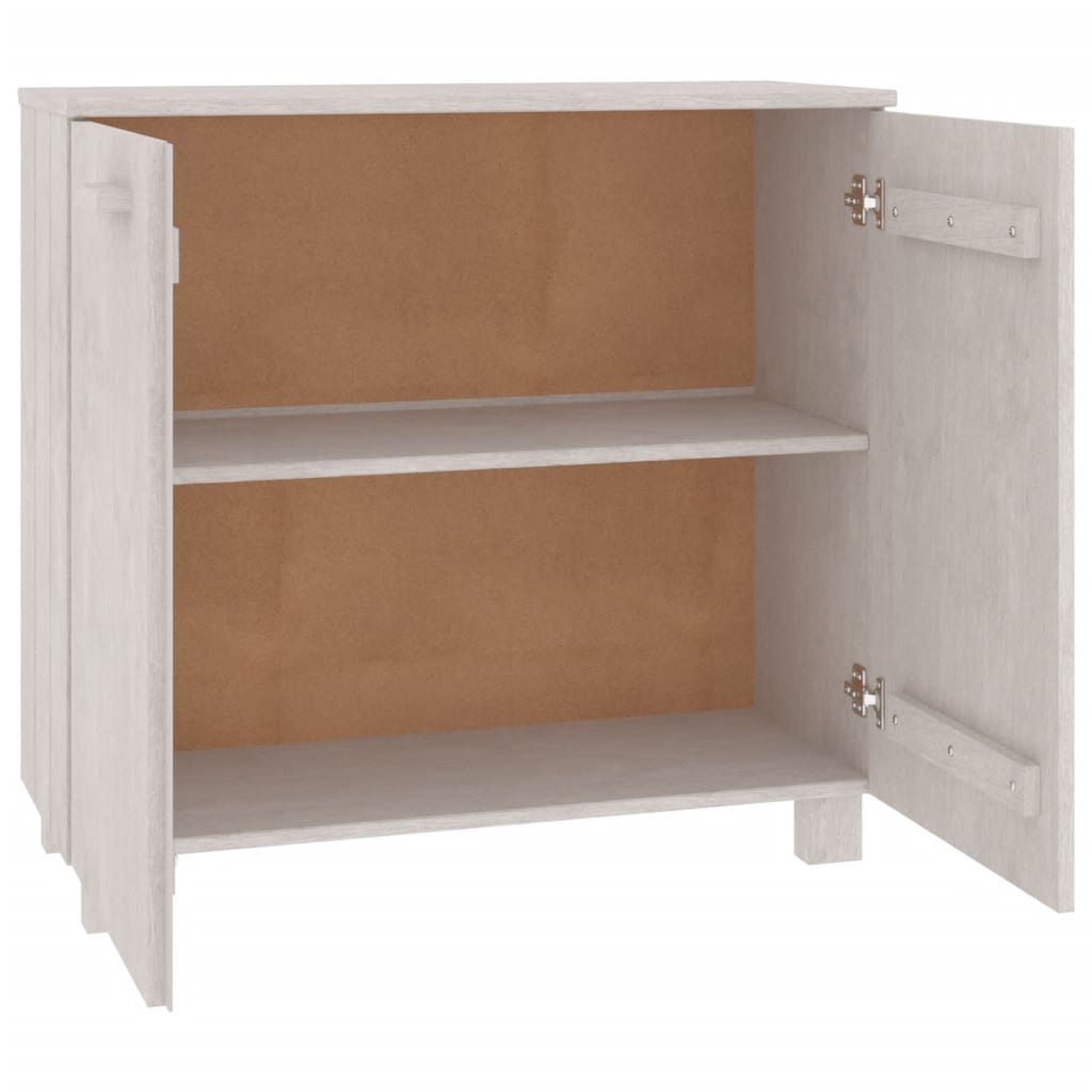 Dressoir HAMAR 85x35x80 cm massief grenenhout wit is nu te koop bij PeponiXL, paradijselijk wonen!