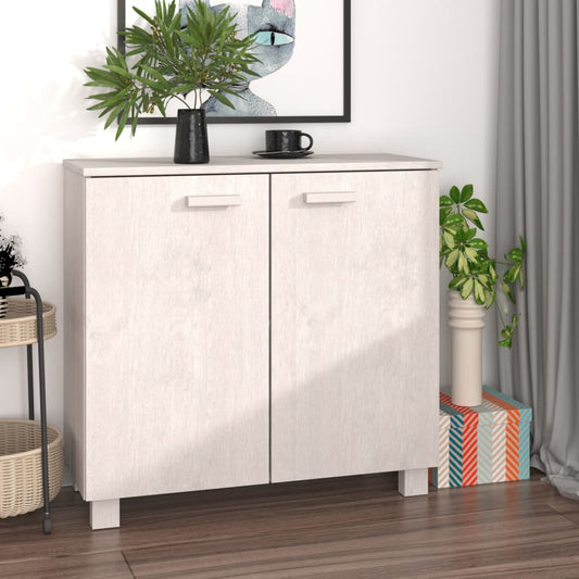 Dressoir HAMAR 85x35x80 cm massief grenenhout wit is nu te koop bij PeponiXL, paradijselijk wonen!