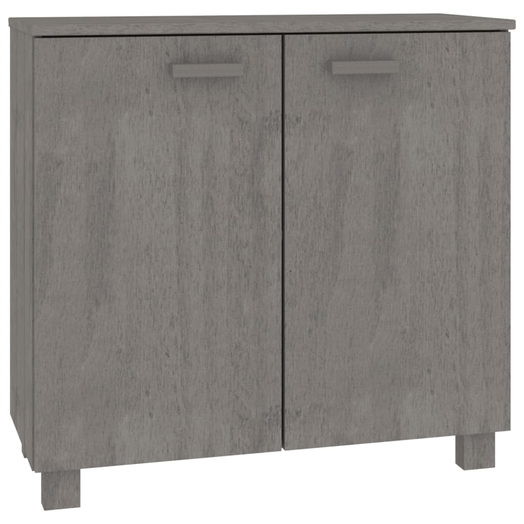 Dressoir HAMAR 85x35x80 cm massief grenenhout lichtgrijs is nu te koop bij PeponiXL, paradijselijk wonen!