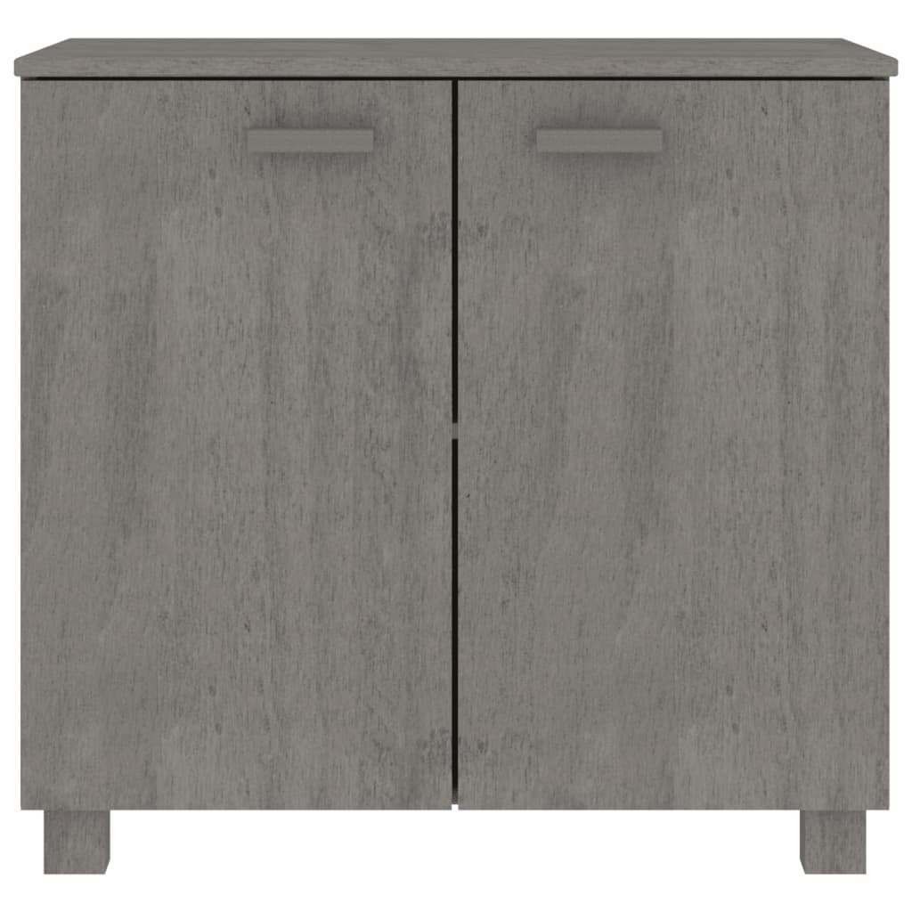 Dressoir HAMAR 85x35x80 cm massief grenenhout lichtgrijs is nu te koop bij PeponiXL, paradijselijk wonen!