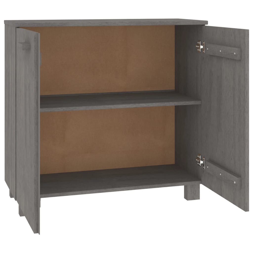 Dressoir HAMAR 85x35x80 cm massief grenenhout lichtgrijs is nu te koop bij PeponiXL, paradijselijk wonen!