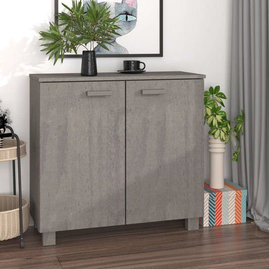 Dressoir HAMAR 85x35x80 cm massief grenenhout lichtgrijs is nu te koop bij PeponiXL, paradijselijk wonen!