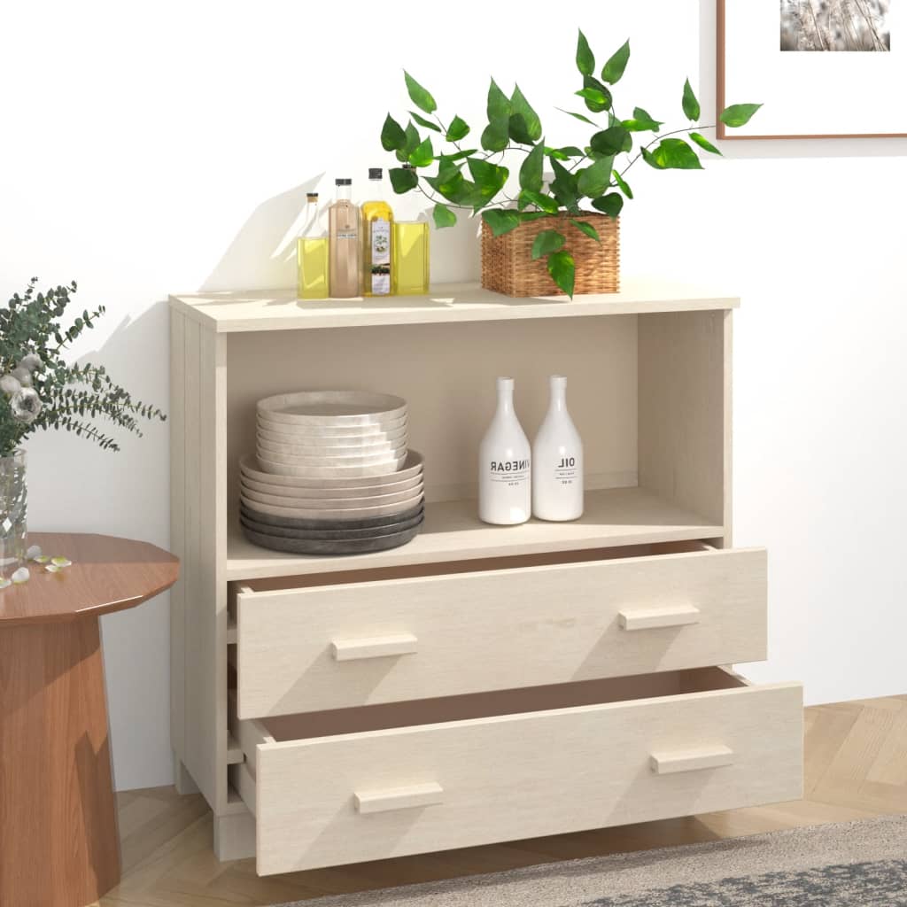 Dressoir HAMAR 85x35x80 cm massief grenenhout honingbruin is nu te koop bij PeponiXL, paradijselijk wonen!
