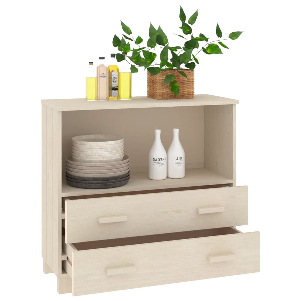 Dressoir HAMAR 85x35x80 cm massief grenenhout honingbruin is nu te koop bij PeponiXL, paradijselijk wonen!