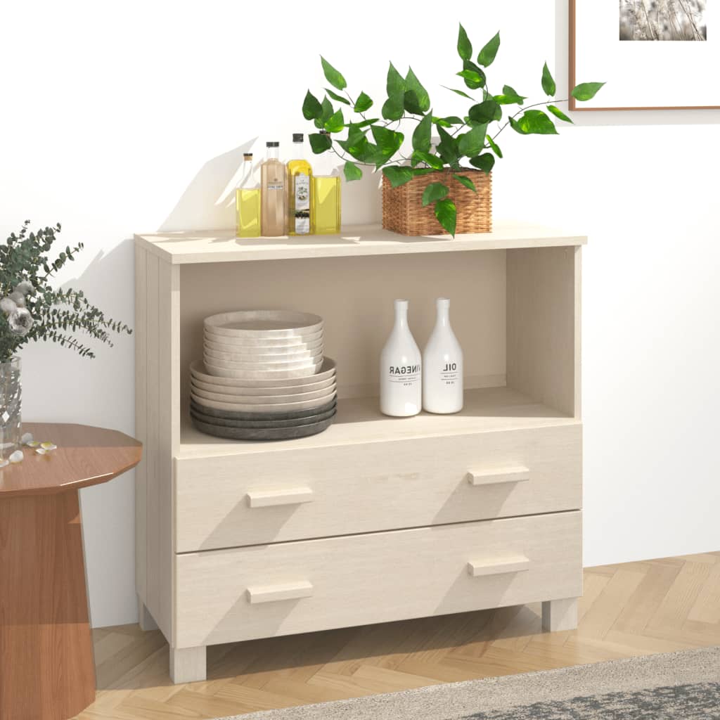 Dressoir HAMAR 85x35x80 cm massief grenenhout honingbruin is nu te koop bij PeponiXL, paradijselijk wonen!