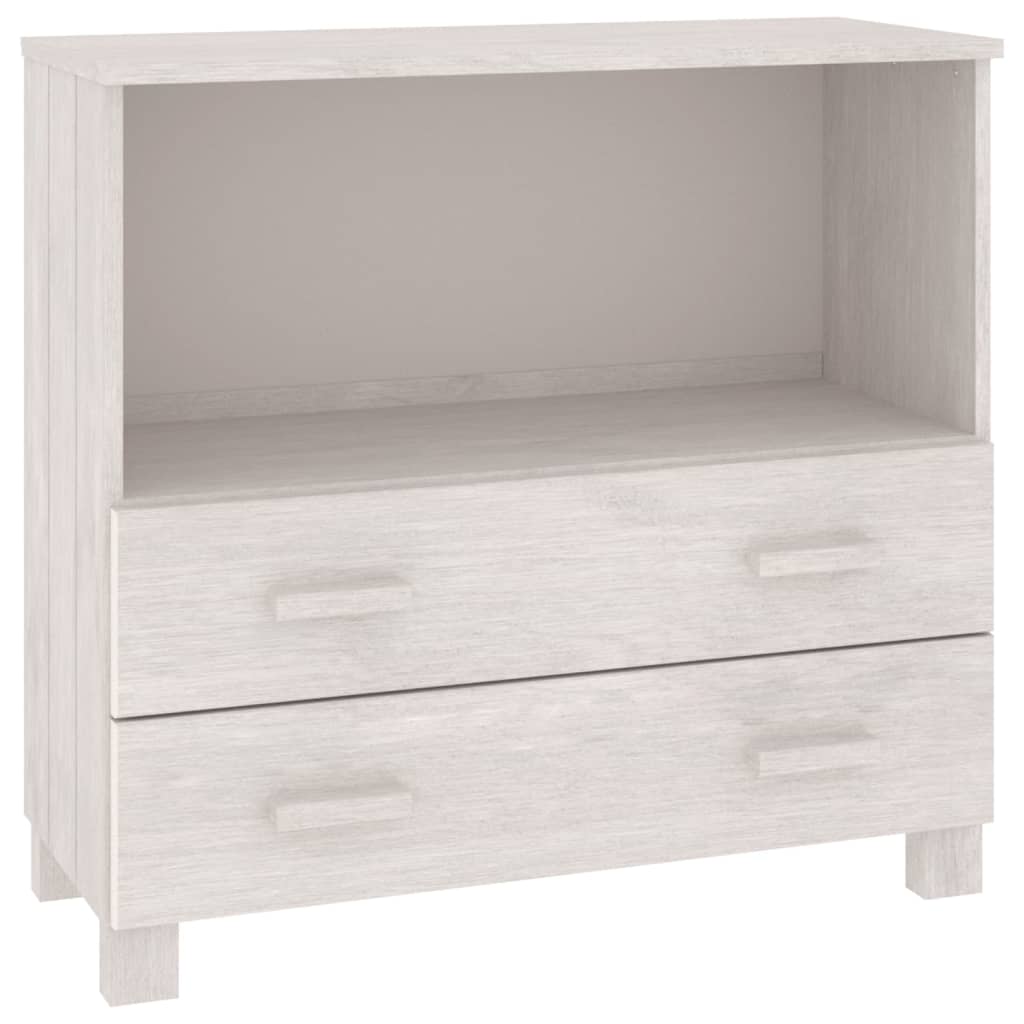 Dressoir HAMAR 85x35x80 cm massief grenenhout wit is nu te koop bij PeponiXL, paradijselijk wonen!