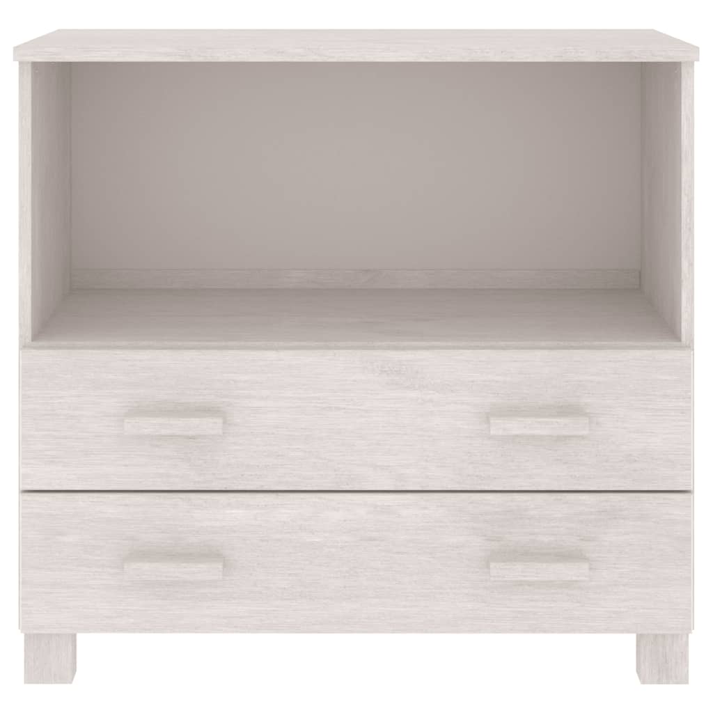 Dressoir HAMAR 85x35x80 cm massief grenenhout wit is nu te koop bij PeponiXL, paradijselijk wonen!