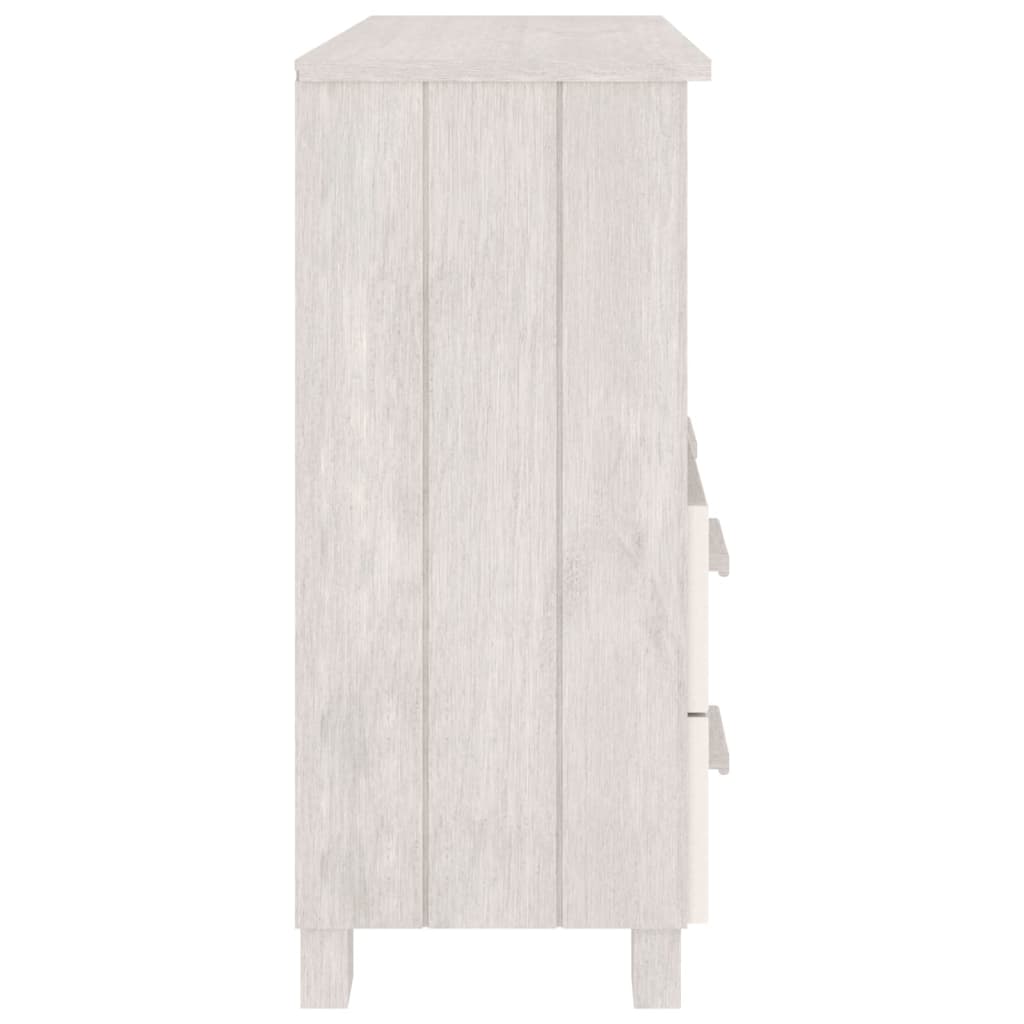 Dressoir HAMAR 85x35x80 cm massief grenenhout wit is nu te koop bij PeponiXL, paradijselijk wonen!