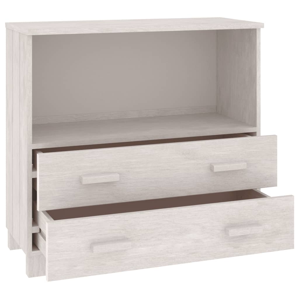 Dressoir HAMAR 85x35x80 cm massief grenenhout wit is nu te koop bij PeponiXL, paradijselijk wonen!