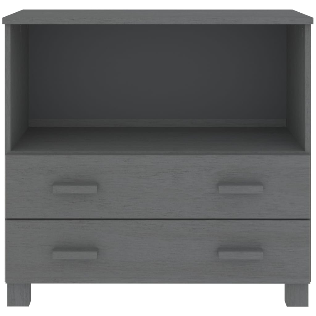 Dressoir HAMAR 85x35x80 cm massief grenenhout donkergrijs is nu te koop bij PeponiXL, paradijselijk wonen!
