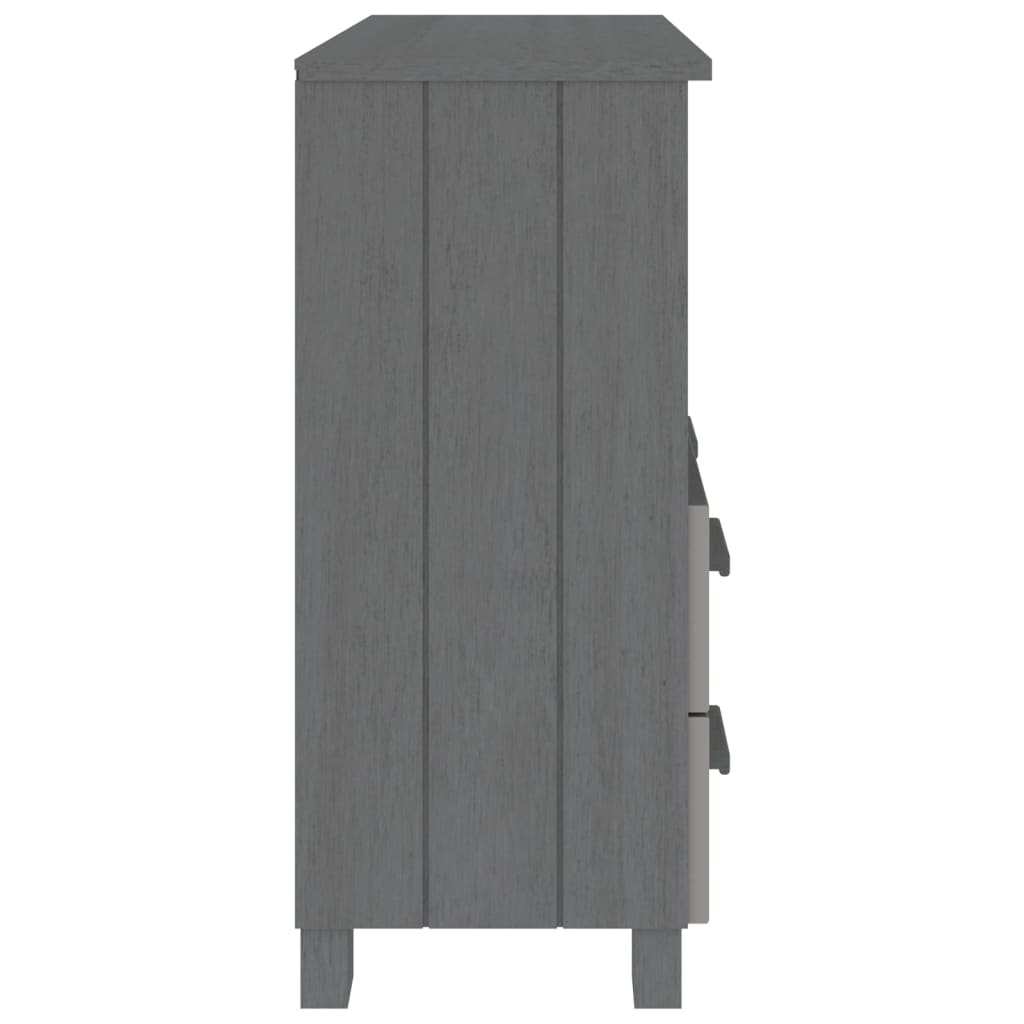 Dressoir HAMAR 85x35x80 cm massief grenenhout donkergrijs is nu te koop bij PeponiXL, paradijselijk wonen!