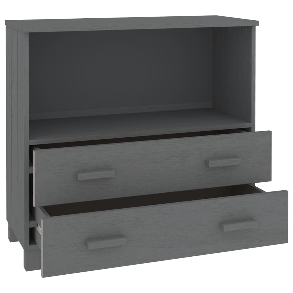 Dressoir HAMAR 85x35x80 cm massief grenenhout donkergrijs is nu te koop bij PeponiXL, paradijselijk wonen!