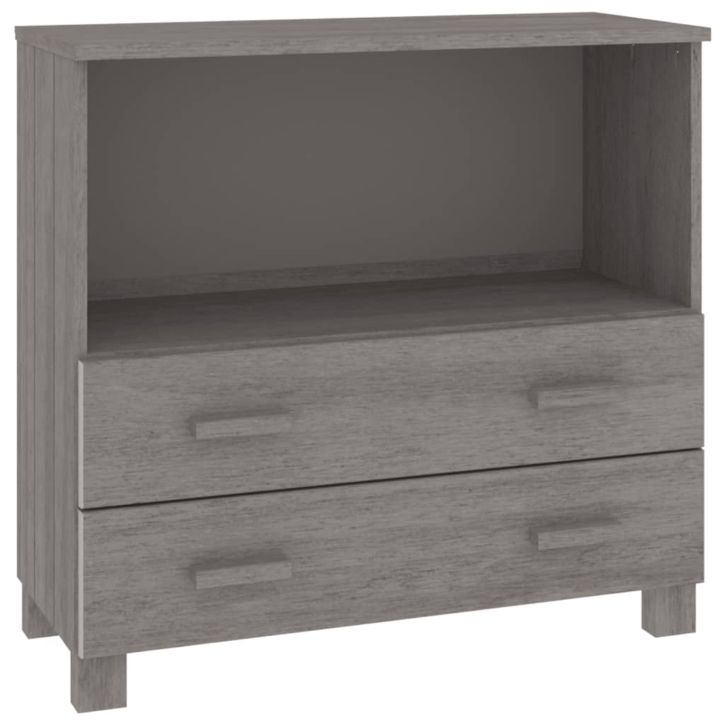 Dressoir HAMAR 85x35x80 cm massief grenenhout lichtgrijs is nu te koop bij PeponiXL, paradijselijk wonen!