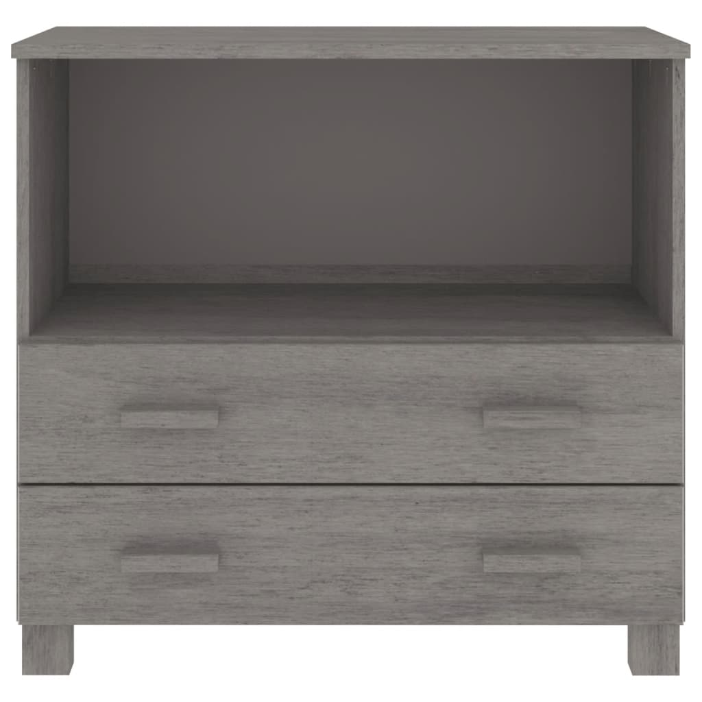 Dressoir HAMAR 85x35x80 cm massief grenenhout lichtgrijs is nu te koop bij PeponiXL, paradijselijk wonen!