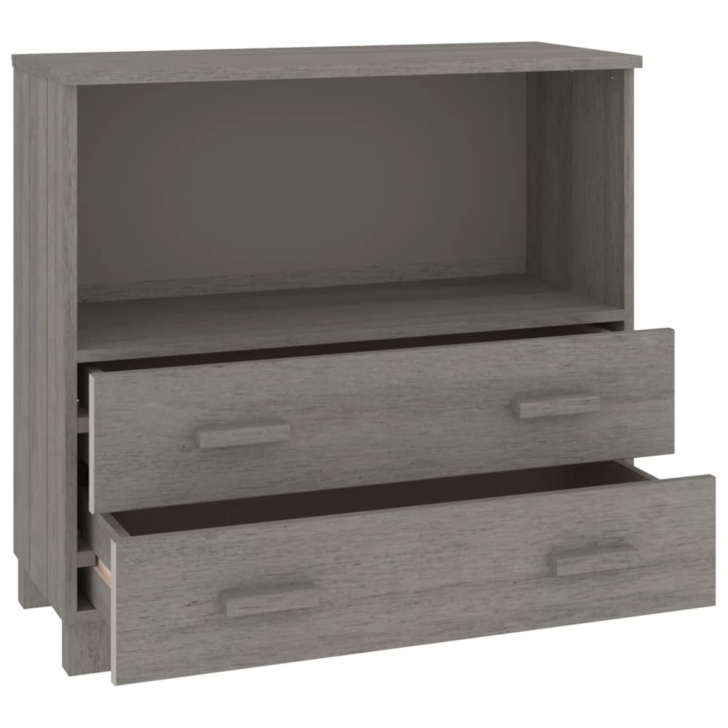 Dressoir HAMAR 85x35x80 cm massief grenenhout lichtgrijs is nu te koop bij PeponiXL, paradijselijk wonen!