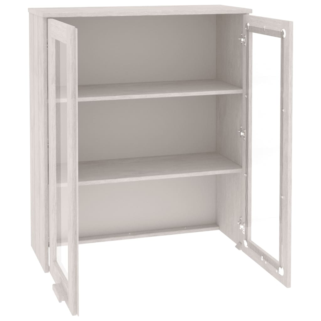 Opzetkast HAMAR 85x35x100 cm massief grenenhout wit is nu te koop bij PeponiXL, paradijselijk wonen!
