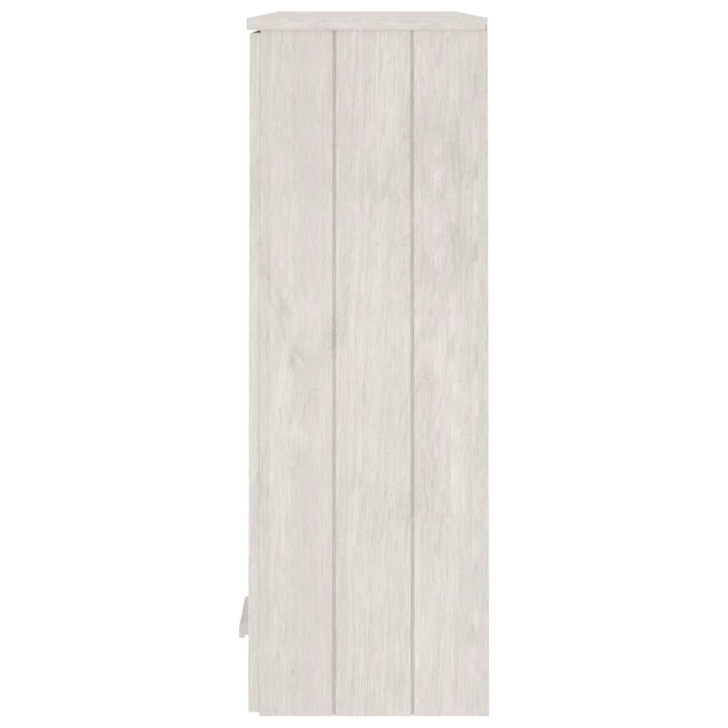 Opzetkast HAMAR 85x35x100 cm massief grenenhout wit is nu te koop bij PeponiXL, paradijselijk wonen!