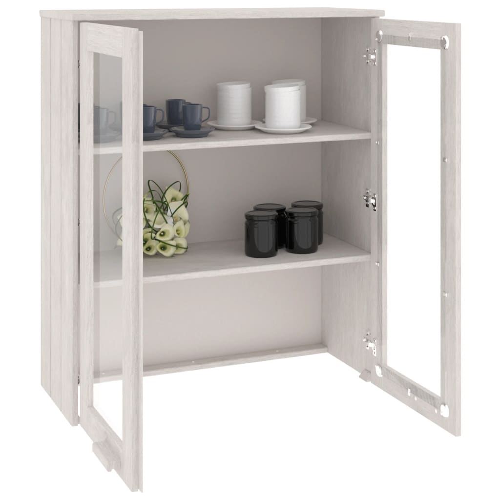 Opzetkast HAMAR 85x35x100 cm massief grenenhout wit is nu te koop bij PeponiXL, paradijselijk wonen!