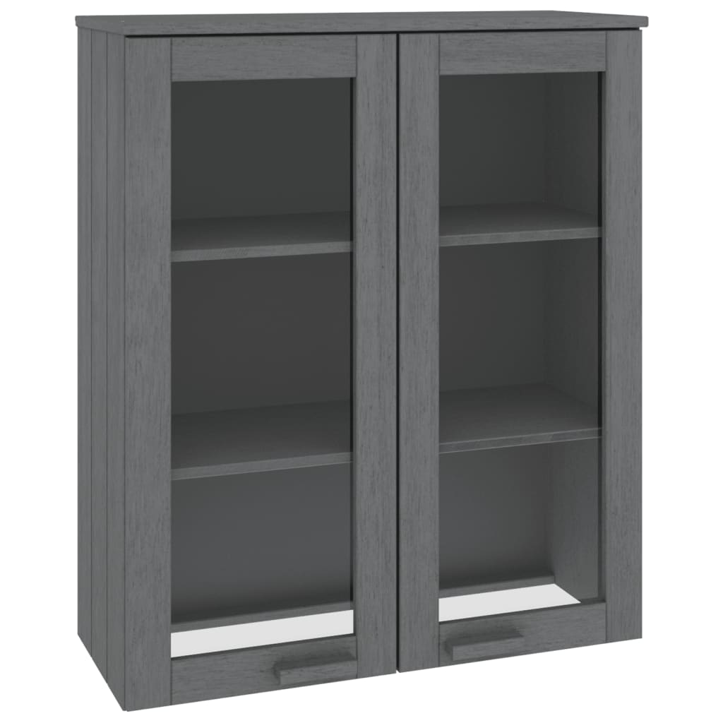 Opzetkast HAMAR 85x35x100 cm massief grenenhout donkergrijs is nu te koop bij PeponiXL, paradijselijk wonen!