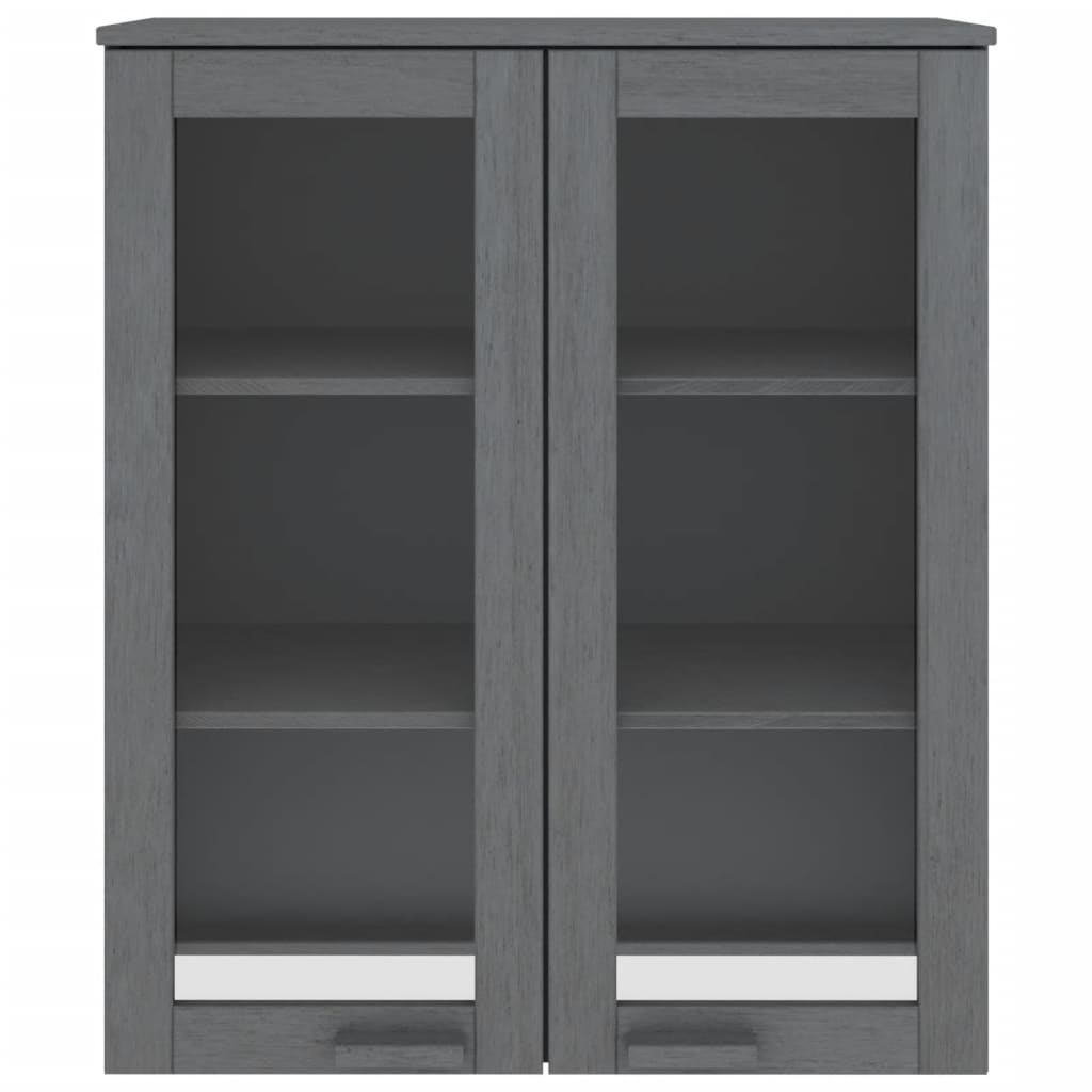 Opzetkast HAMAR 85x35x100 cm massief grenenhout donkergrijs is nu te koop bij PeponiXL, paradijselijk wonen!