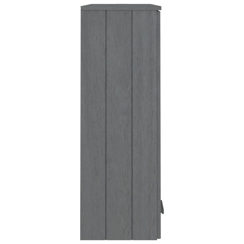 Opzetkast HAMAR 85x35x100 cm massief grenenhout donkergrijs is nu te koop bij PeponiXL, paradijselijk wonen!