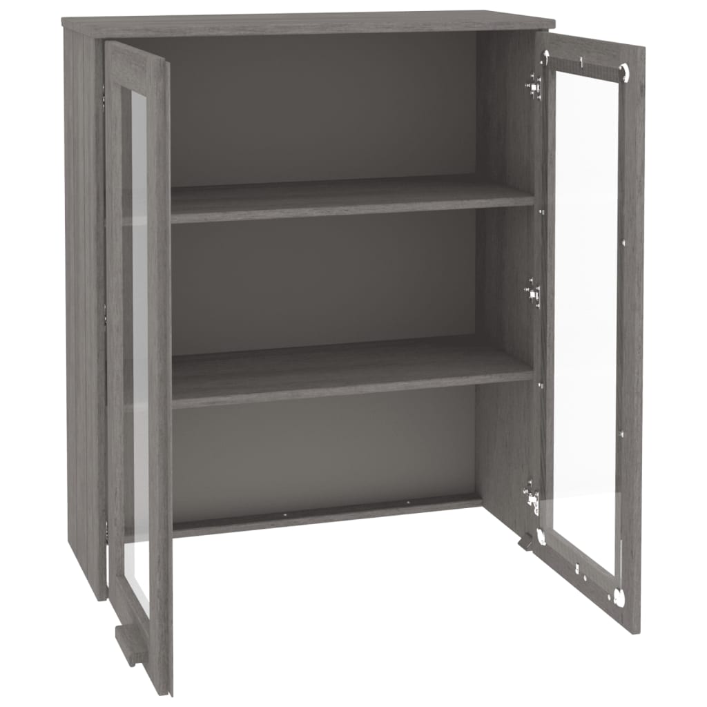 Opzetkast HAMAR 85x35x100 cm massief grenenhout lichtgrijs is nu te koop bij PeponiXL, paradijselijk wonen!