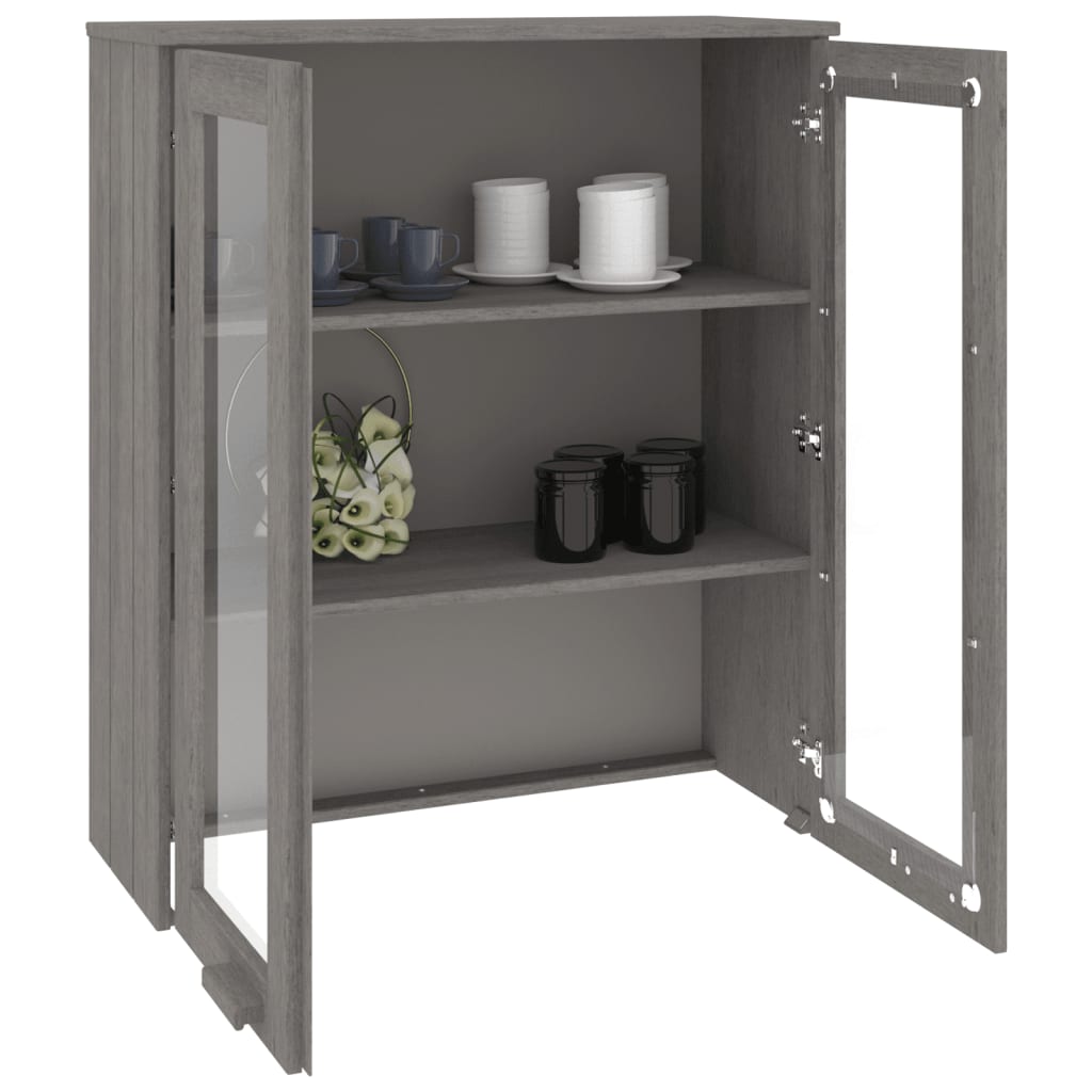 Opzetkast HAMAR 85x35x100 cm massief grenenhout lichtgrijs is nu te koop bij PeponiXL, paradijselijk wonen!