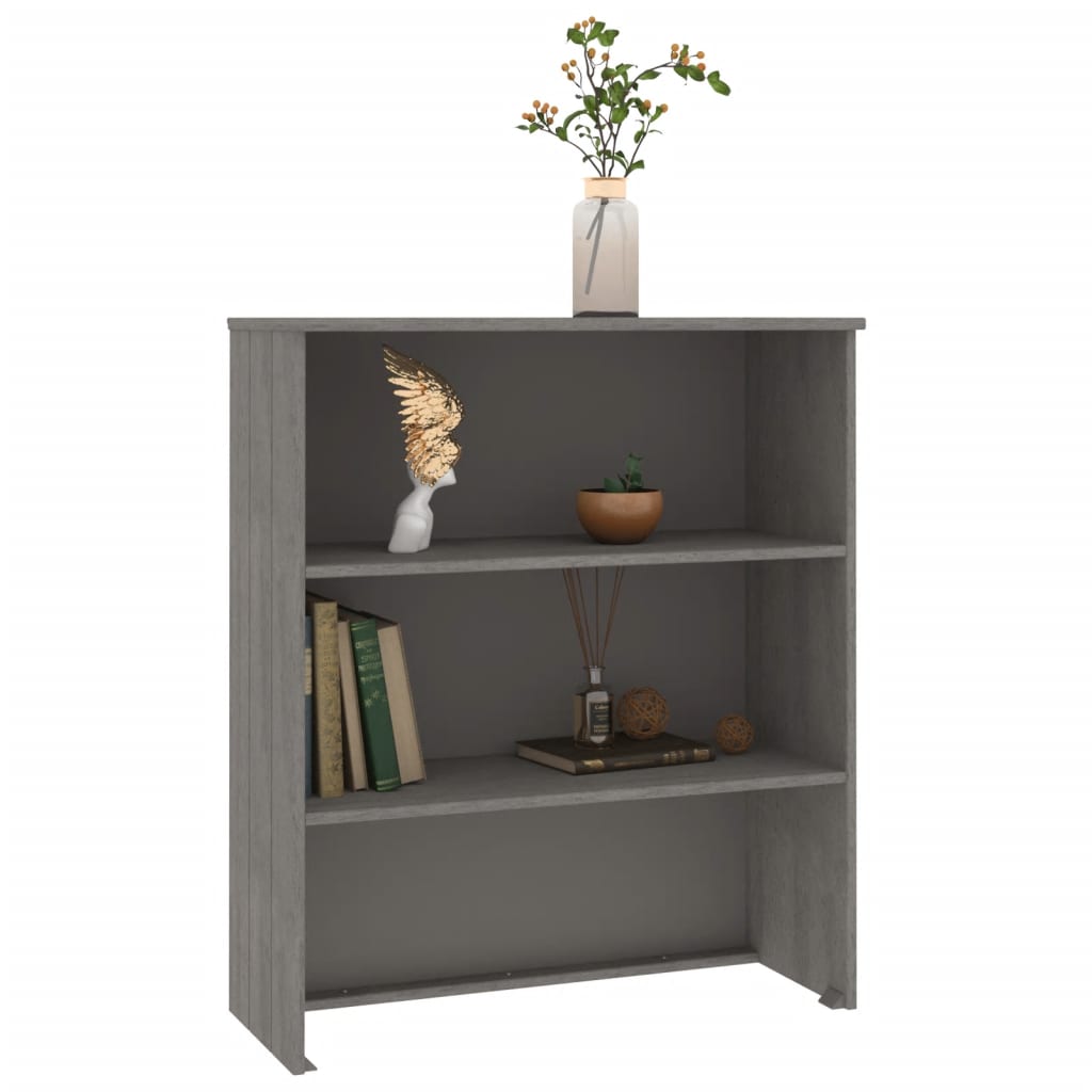 Opzetkast HAMAR 85x35x100 cm massief grenenhout lichtgrijs is nu te koop bij PeponiXL, paradijselijk wonen!